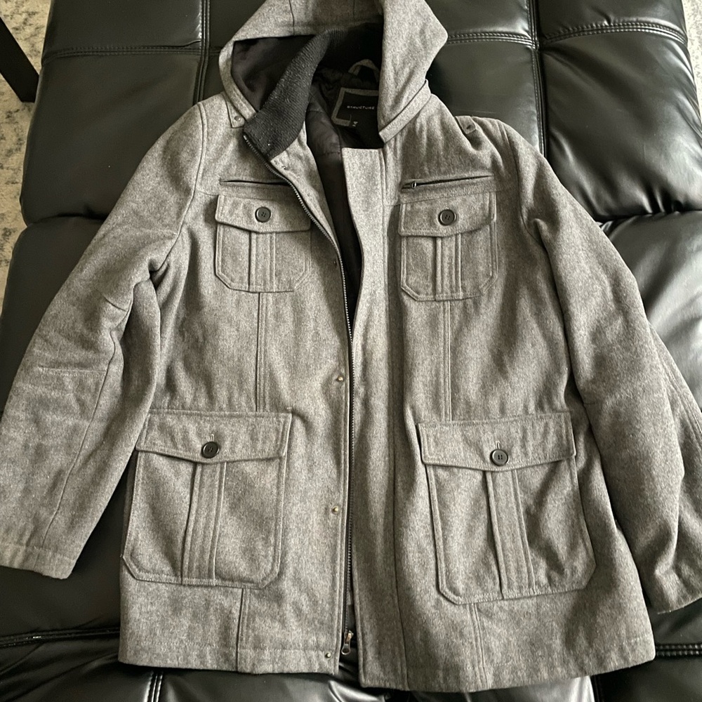 STRUCTURE coat with removable hood. (XXl)